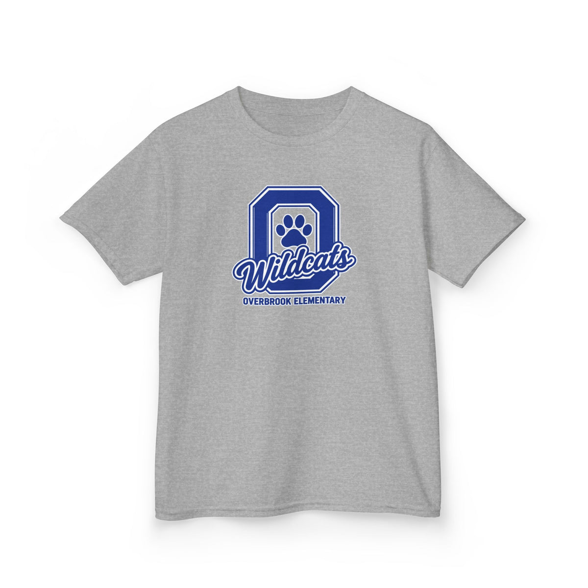 Overbrook Elementary Wildcats Block Letter Graphic Gildan Classic Tee