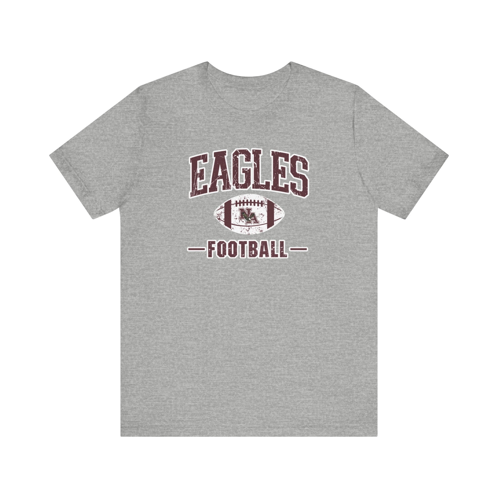 Adult Unisex Eagles Football Vintage Distressed Graphic Short Sleeve Soft Tee