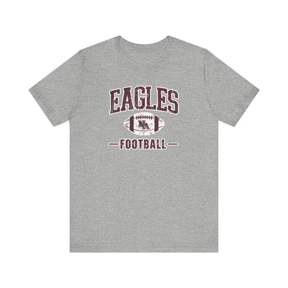 Adult Unisex Eagles Football Vintage Distressed Graphic Short Sleeve Soft Tee