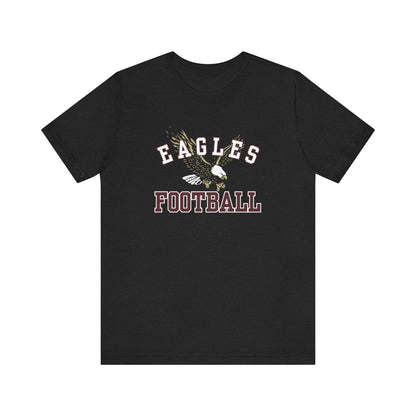 Adult Unisex Flying Football Eagle Graphic Short Sleeve Soft Tee