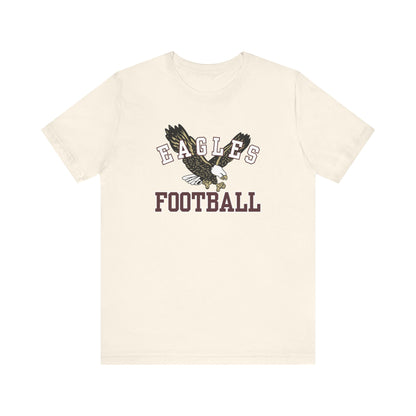 Adult Unisex Flying Football Eagle Graphic Short Sleeve Soft Tee