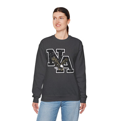 Adult Unisex Black Vintage Distressed Logo Graphic Sweatshirt