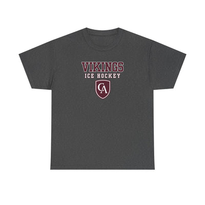 Adult Unisex Columbus Academy Vikings Ice Hockey Graphic Short Sleeve Gildan Heavy Tee