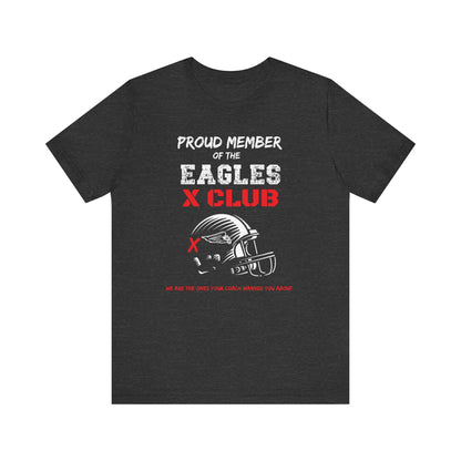 Adult Unisex Eagles Red X Club Graphic Short Sleeve Soft Tee