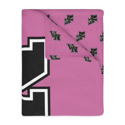 Classic Eagles Logo Super Soft Velveteen Microfiber Blanket (Two-sided print) - PINK OCTOBER