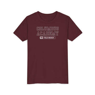 Youth Columbus Academy Field Hockey Graphic Short Sleeve Bella + Canvas Soft Tee
