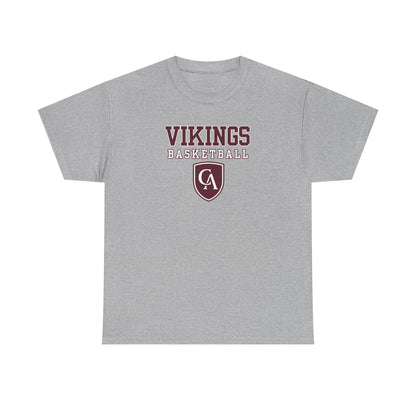Adult Unisex Columbus Academy Vikings Basketball Graphic Short Sleeve Gildan Heavy Tee