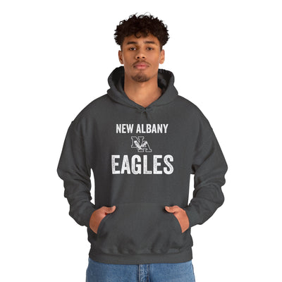 Adult Unisex New Albany Vintage Distressed New Albany Eagles Graphic Hoodie