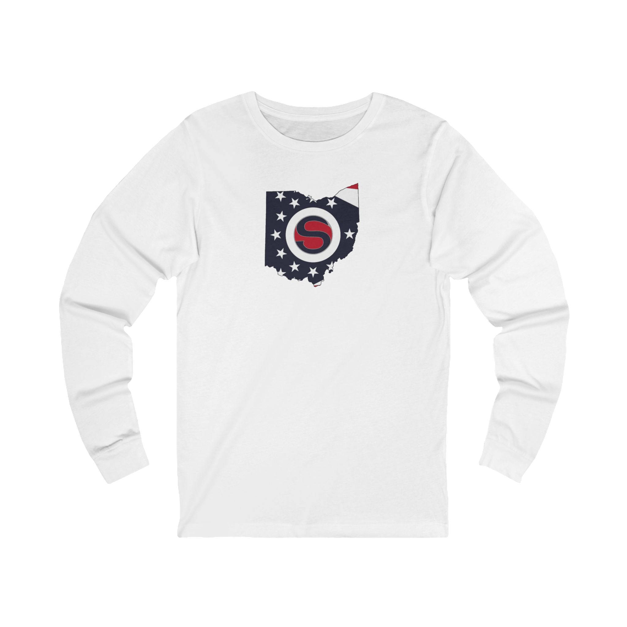 Adult Unisex Stingers Softball State Logo Graphic Long Sleeve Bella + Canvas Soft Tee