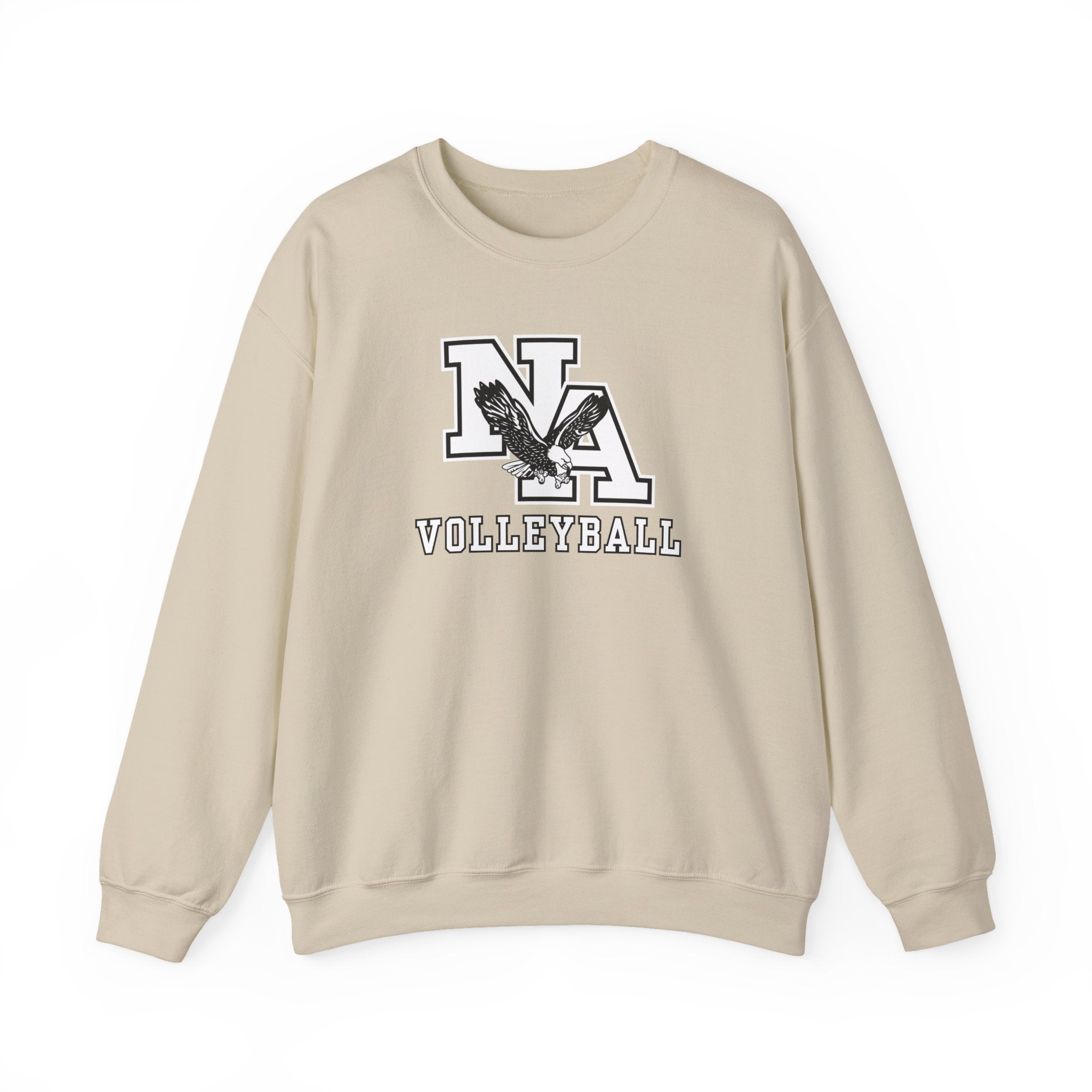 Adult Unisex New Albany Volleyball Classic White and Black Logo Graphic Sweatshirt