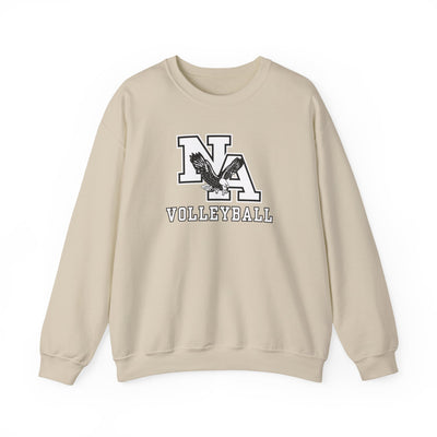 Adult Unisex New Albany Volleyball Classic White and Black Logo Graphic Sweatshirt