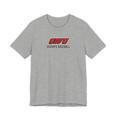 Adult Unisex Classic OWU Bishops Baseball Graphic Short Sleeve Soft Tee