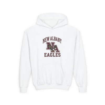Youth New Albany Vintage Vibes Football Logo Graphic Hoodie