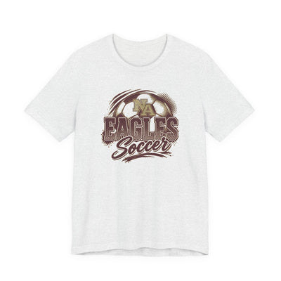 Adult Unisex New Albany Eagles Ombre Soccer Graphic Short Sleeve Bella + Canvas Soft Tee