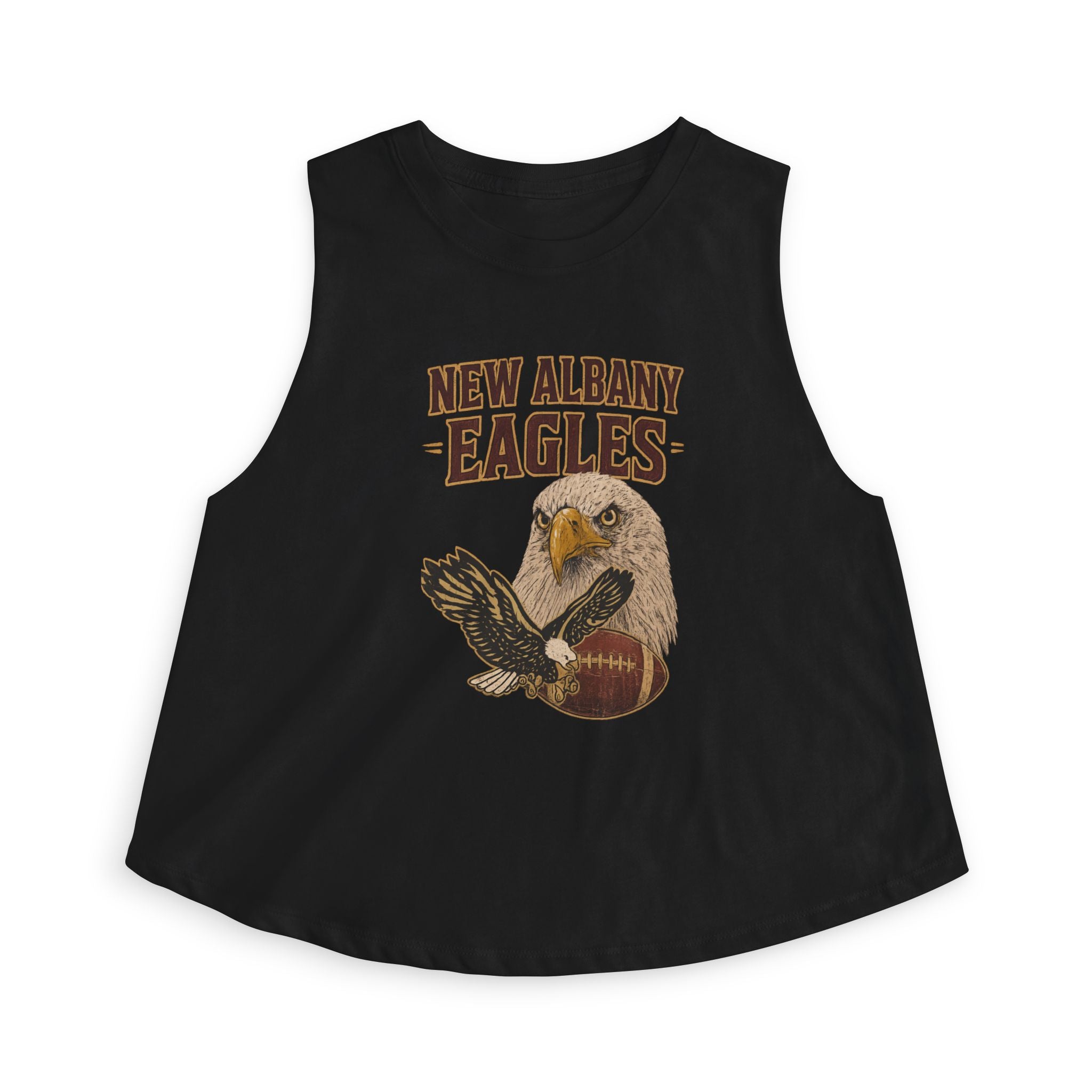 Women's New Albany Gridiron Eagle Graphic Crop Tank