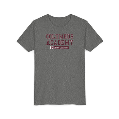 Youth Columbus Academy Cross County Graphic Short Sleeve Bella + Canvas Soft Tee