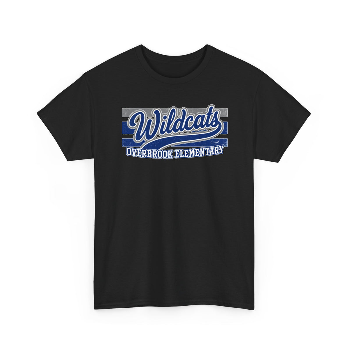 Adult Unisex Overbrook Elementary Wildcats Vintage Distressed Spirit Graphic Gildan Classic Tee