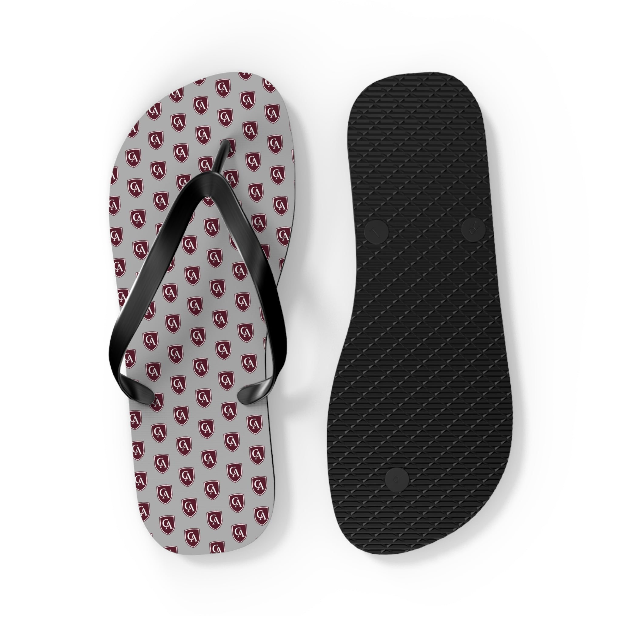 Columbus Academy Allover Logo Print Flip Flops