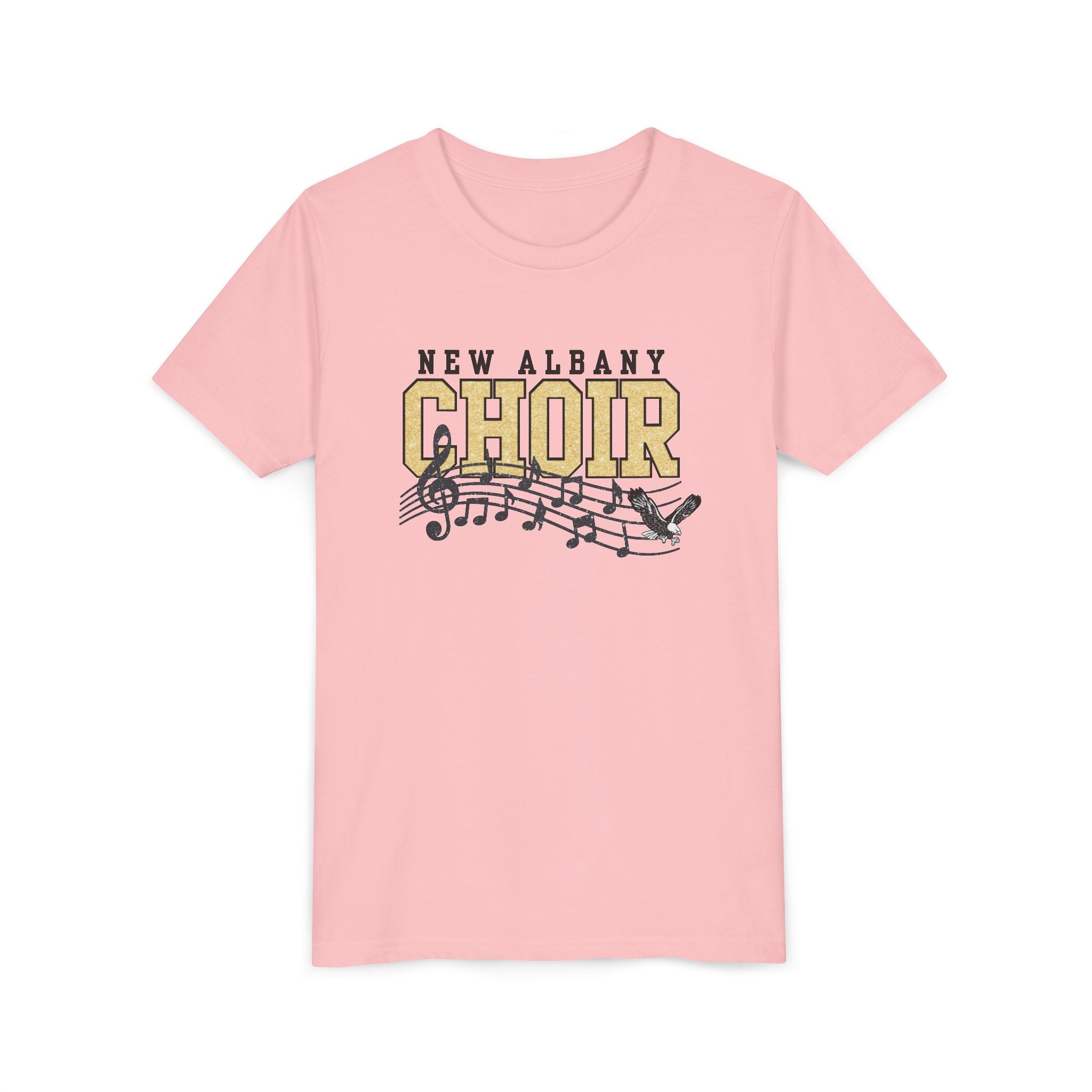 Youth New Albany Choir Digital Glitter Graphic Short Sleeve Soft Tee