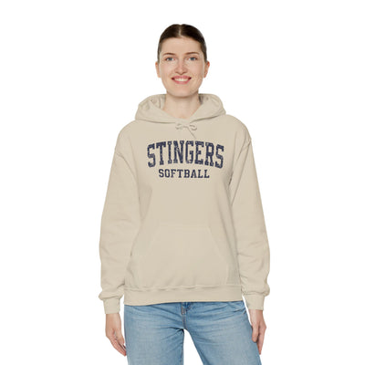 Adult Unisex Stingers Softball Vintage Distressed Graphic Hoodie