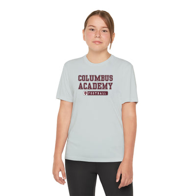 Youth Columbus Academy Football Graphic Sport-Tek Competitor Performance Tee