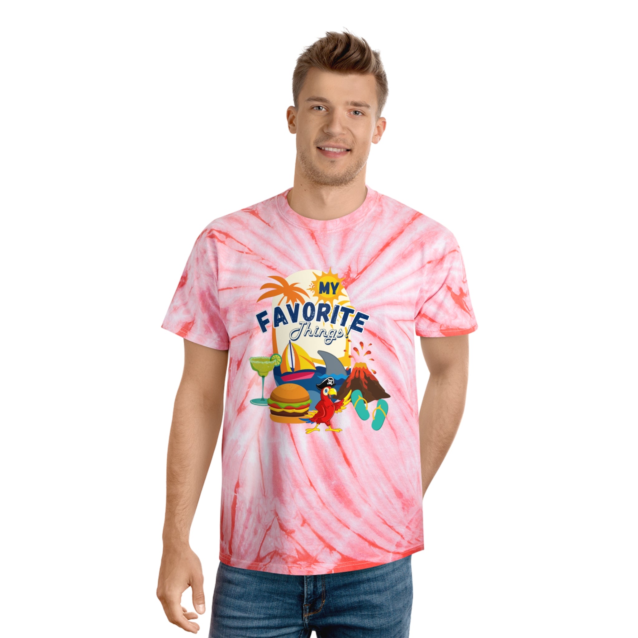 Adult Unisex My Favorite Things Graphic Tie-Dye Tee