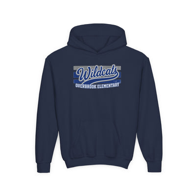Youth Overbrook Elementary Wildcats Vintage Distressed Spirit Graphic Hoodie