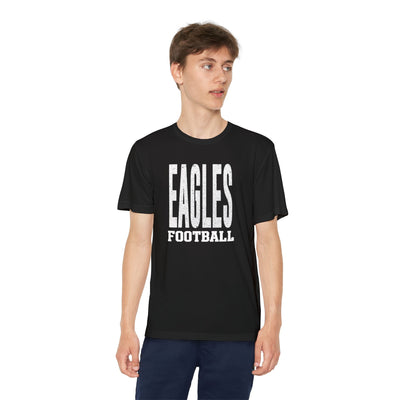 Youth New Albany Football Distressed Enlarged Graphic Sport-Tek Competitor Performance Tee