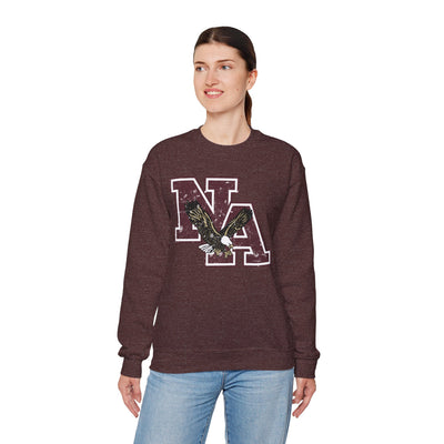 Adult Unisex Maroon Vintage Distressed Logo Graphic Sweatshirt