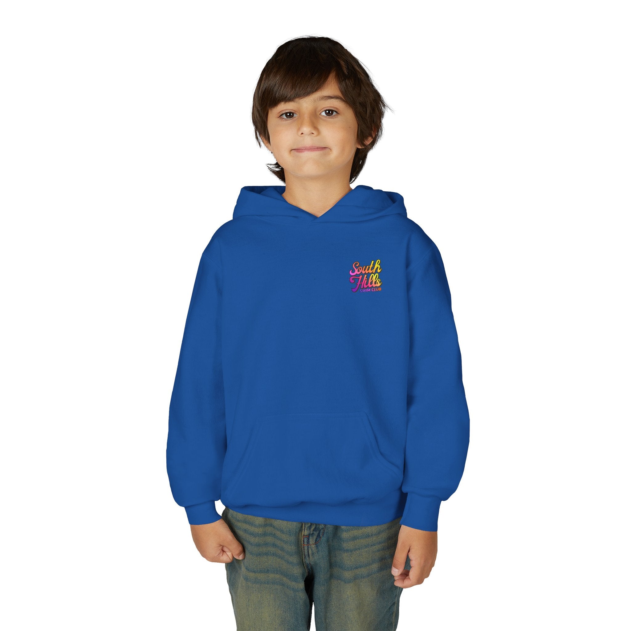 Youth South Hills Swim Club Sunset Script Graphic Hoodie