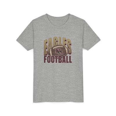 Youth New Albany First-Down Distressed Football Graphic Short Sleeve Bella + Canvas Soft Tee