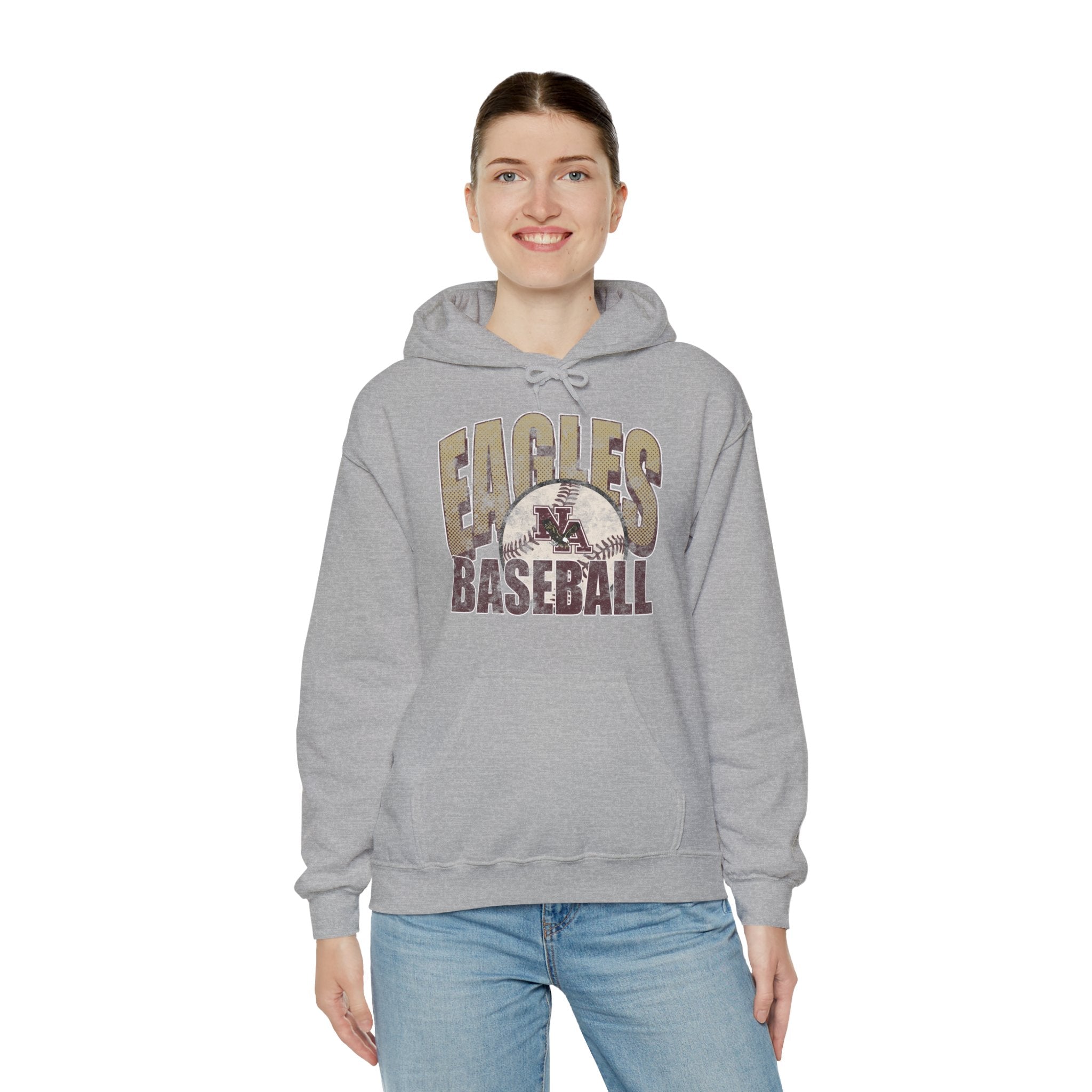 Adult Unisex New Albany Eagles Distressed Dugout Graphic Hoodie