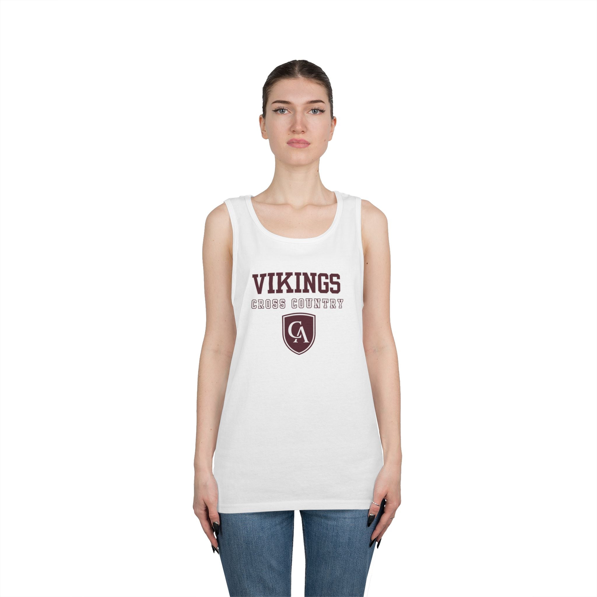 Adult Unisex Columbus Academy Vikings Cross Country Graphic Gildan Heavy Blend Cotton Tank