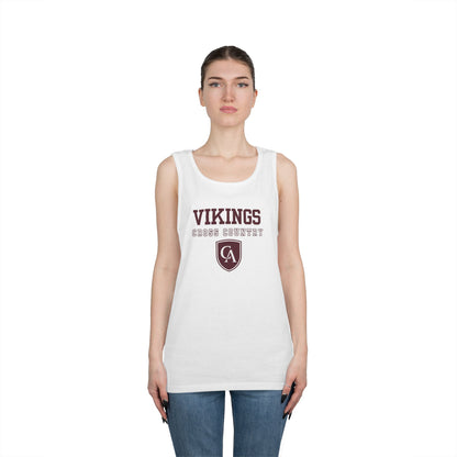 Adult Unisex Columbus Academy Vikings Cross Country Graphic Gildan Heavy Blend Cotton Tank