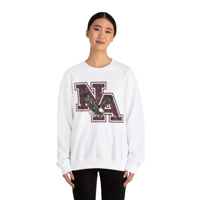 Adult Unisex Maroon Vintage Distressed Logo Graphic Sweatshirt