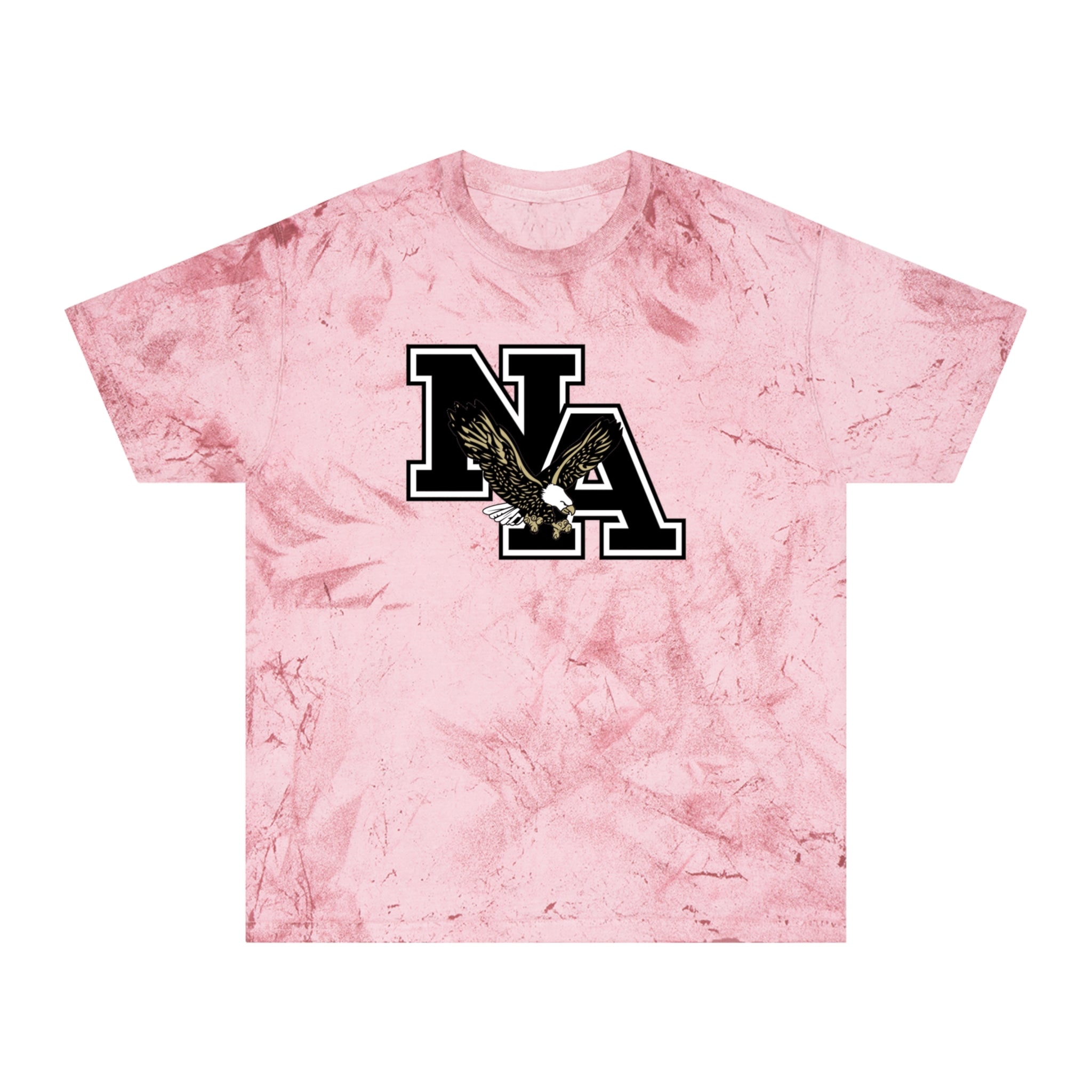 Adult Unisex Color Blast Classic NA Logo Graphic Tee - PINK OCTOBER