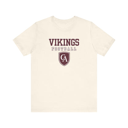 Adult Unisex Columbus Academy Vikings Football Graphic Short Sleeve Bella + Canvas Soft Tee