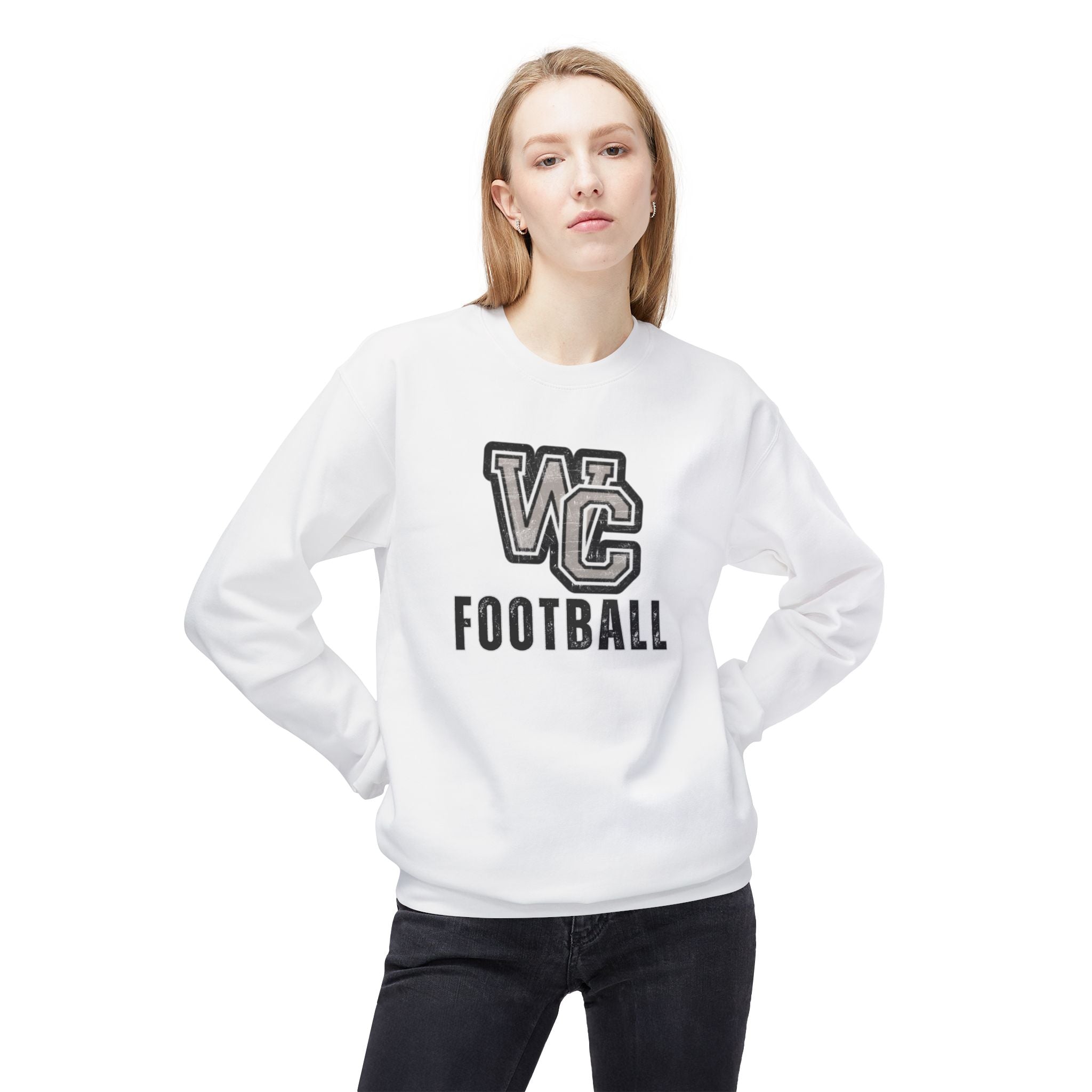 Adult Unisex Vintage Distressed Westerville Central Football Graphic Soft Style Sweatshirt