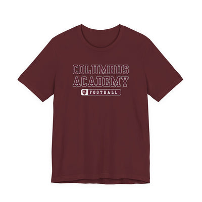 Adult Unisex Columbus Academy Football Graphic Short Sleeve Bella + Canvas Soft Tee