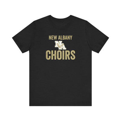 Adult Unisex Vintage Distressed New Albany Choirs Graphic Short Sleeve Soft Tee