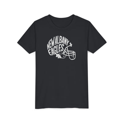 Youth New Albany Vintage Vibes Football Helmet Graphic Short Sleeve Bella + Canvas Soft Tee