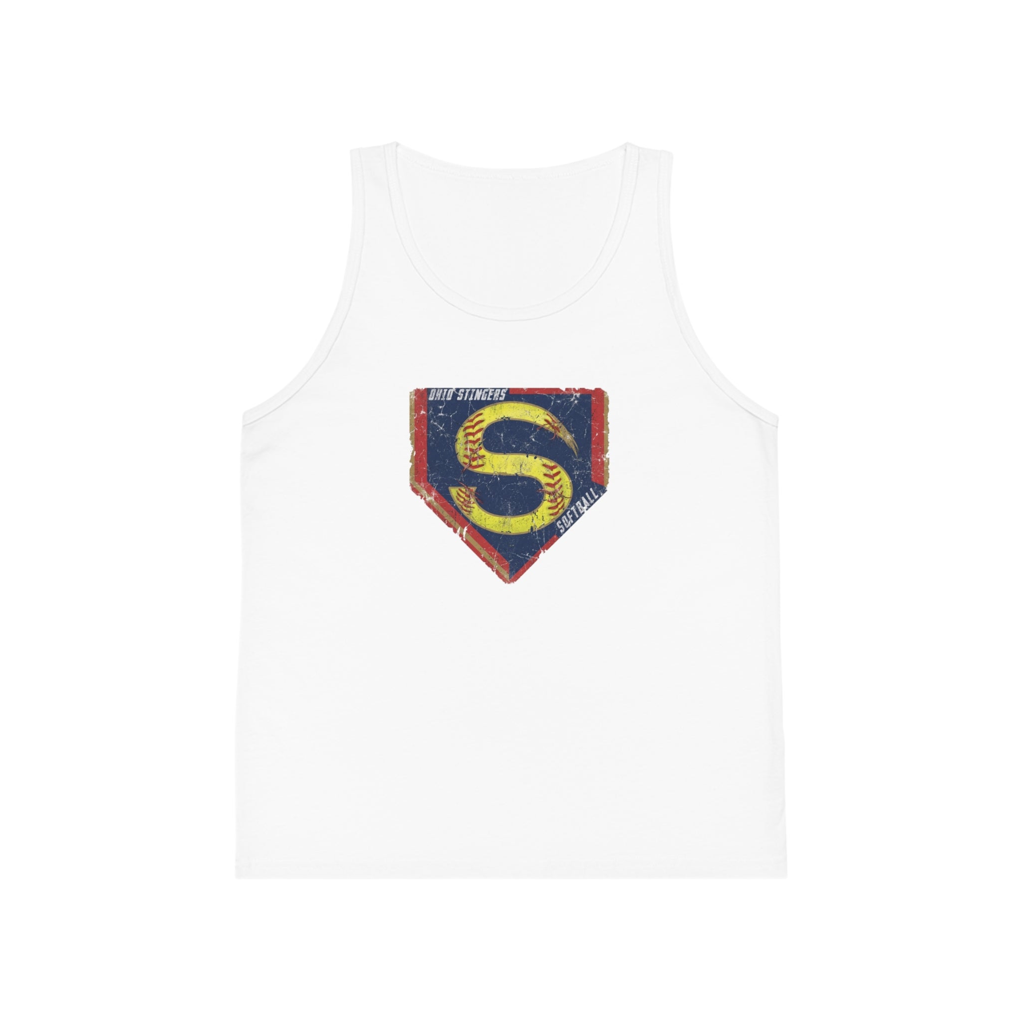 Youth Stingers Softball Distressed Logo Graphic Bella + Canvas Tank
