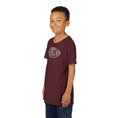 Youth New Albany Football Eagle Ball Graphic Short Sleeve Bella + Canvas Soft Tee