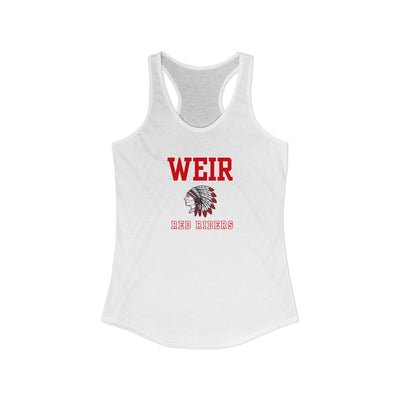 Women's Weir Red Riders Classic Mascot Graphic Next Level Racerback Tank