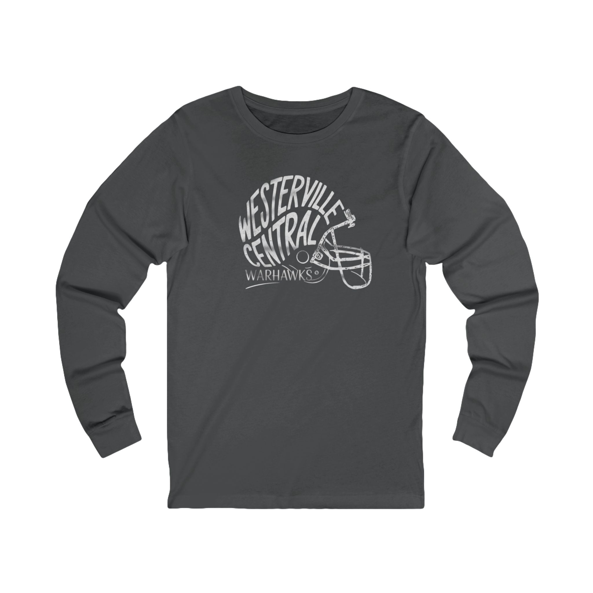 Adult Unisex Westerville Central Hustle Helmet Graphic Long Sleeve Soft Tee
