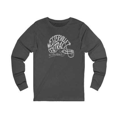 Adult Unisex Westerville Central Hustle Helmet Graphic Long Sleeve Soft Tee