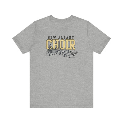 Adult Unisex New Albany Choir Digital Glitter Graphic Short Sleeve Soft Tee