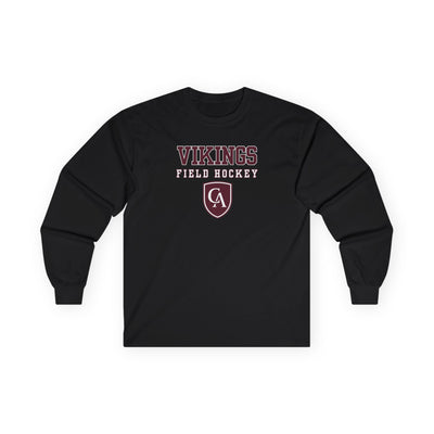 Adult Unisex Columbus Academy Vikings Field Hockey Graphic Gildan Long Sleeve Tee