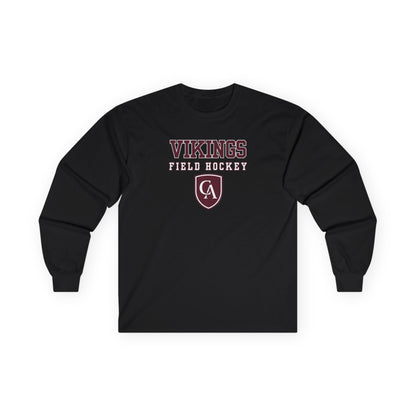Adult Unisex Columbus Academy Vikings Field Hockey Graphic Gildan Long Sleeve Tee