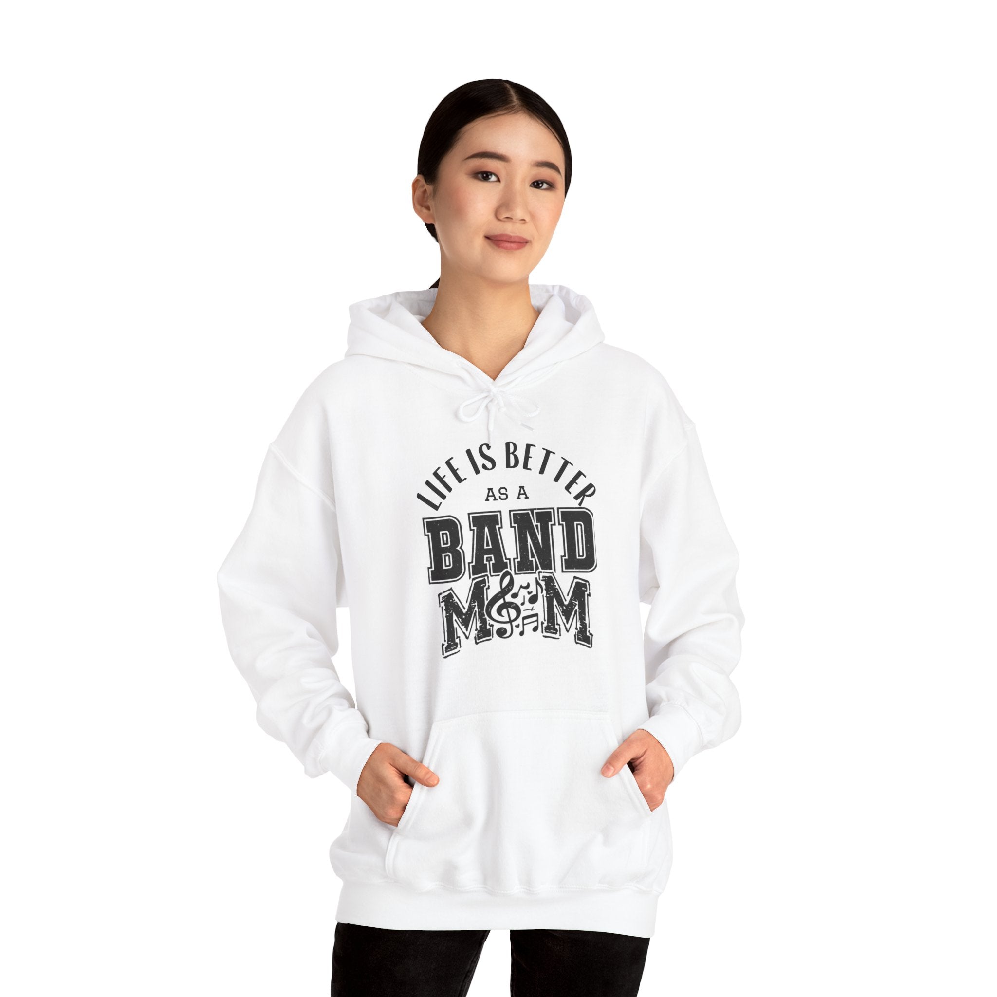 Adult Unisex Life is Better As A Band Mom Graphic Hoodie